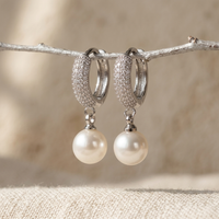 Bridal Zirconia Hoop Dangle Earrings