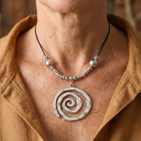 Bohemian Spiral Necklace and Earrings Set