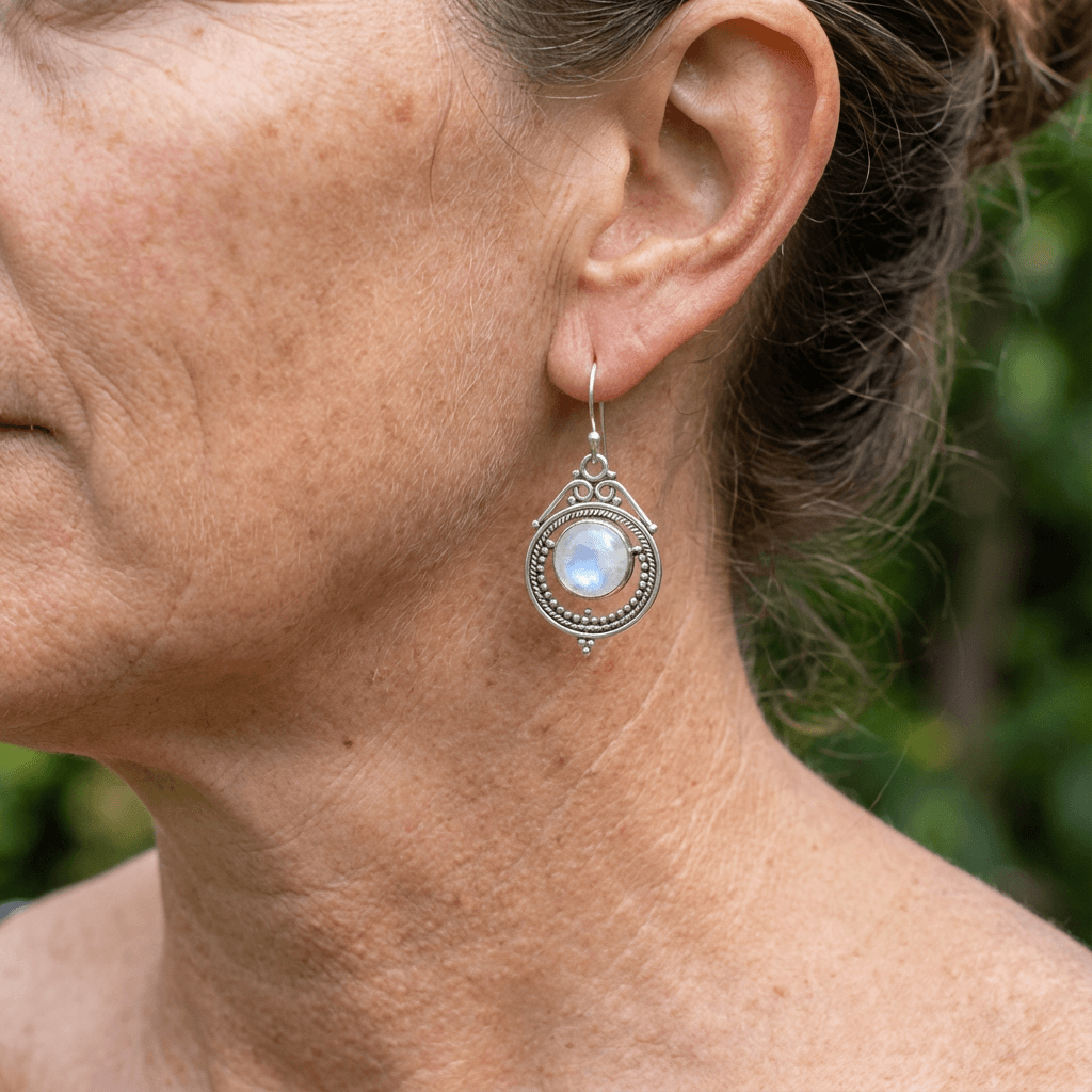 Elvira moonstone earrings