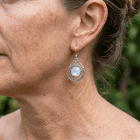 Elvira moonstone earrings