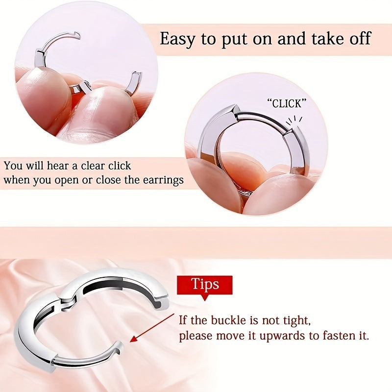 Retro Bohemian Style Synthetic Zirconia Blue Hoop Earrings
