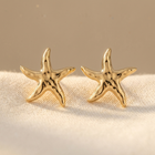 Bohemian 14K Gold-Plated Alloy Stud Earrings