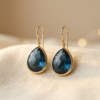 Azura Vintage Blue Crystal Drop Earrings
