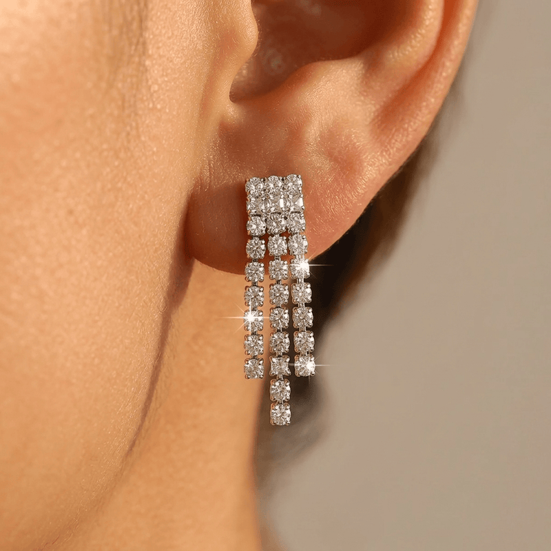 Drop Pendant Necklace Earrings Jewelry Set