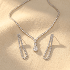Drop Pendant Necklace Earrings Jewelry Set