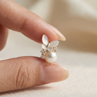 French Minimalist Glass Stud Earrings