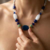 Elegant Geometric Irregular Bead Necklace