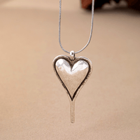 Bohemian Minimalist Heart Pendant Necklace