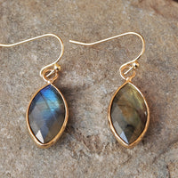 Vintage Style Labradorite Dangle Earrings
