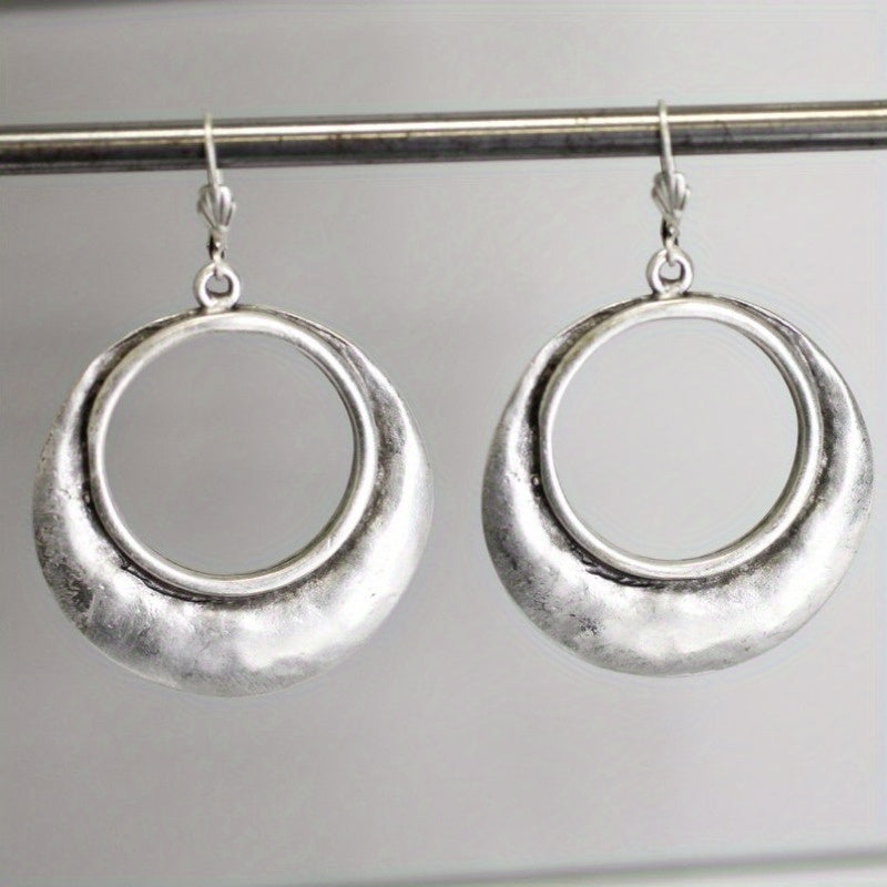 Bohemian Large Open Circle Tribal Style Hoop Earrings