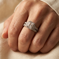 Vintage Synthetic Zirconia Textured Ring