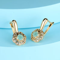 Turquoise Square Bezel Clip-On Earrings