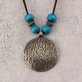 Blue beads with shallow Clat stripes