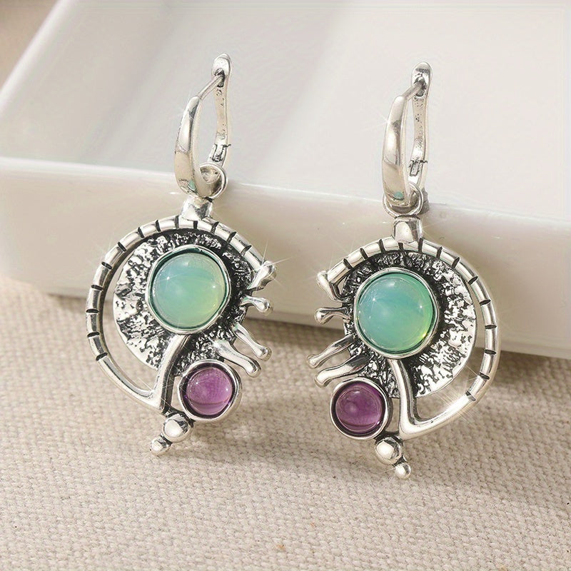 Elegant Bohemian Resin Stone Earrings