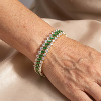 Emerald Crown Tennis Bracelet