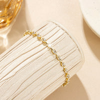 Elegant Zirconia Diamond Gold Plated Tennis Bracelet