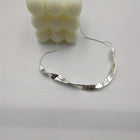 Vintage Sculptural Polished Silver Collar Necklace