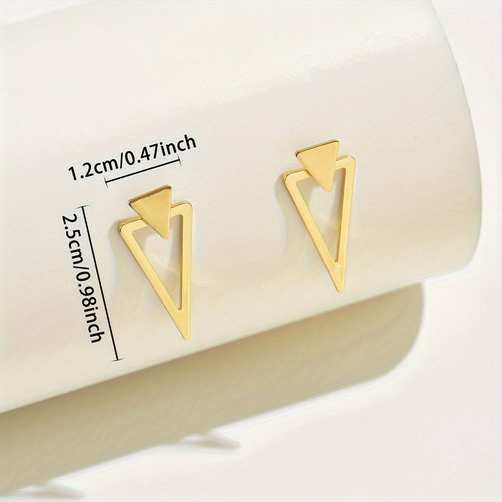 Modern Style Minimalist Triangle Drop Earrings