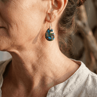 Multicolor Jasper Teardrop Dangle Earrings