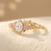 Romantic Pink Zirconia Rose Gold Ring