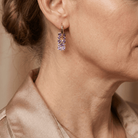 Earrings Purple Elegant