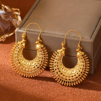 Vintage Ethnic Style Multi-Layer Hollow Earrings