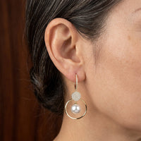 Perlina Cultured Pearl Zircon Drop Earrings