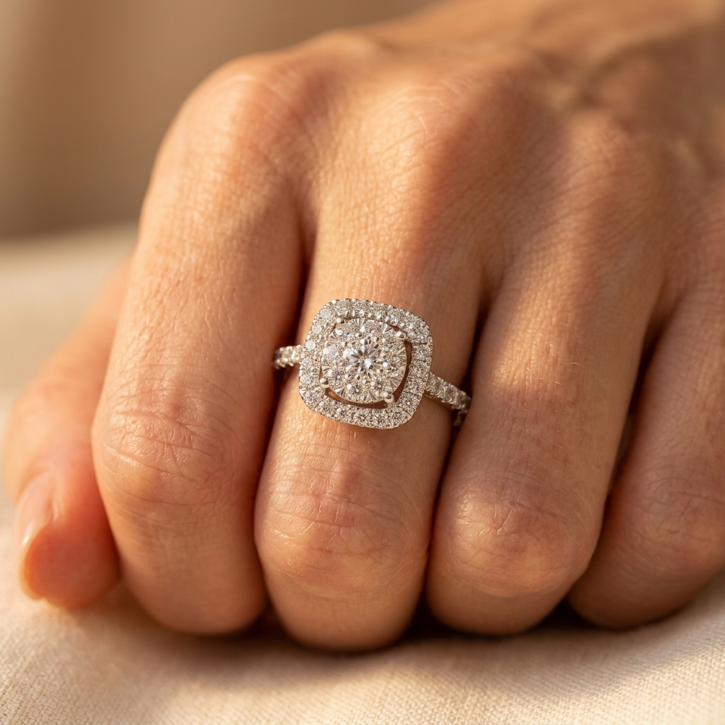 Elegant Vintage Square Cubic Zirconia Ring