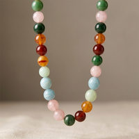 Bohemian Gold Geometric Cloud Beaded Necklace