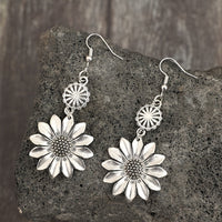 Vintage Bohemian Sunflower Drop Earrings