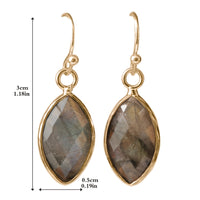 Vintage Style Labradorite Dangle Earrings