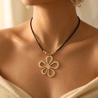 Hollow Flower Stud Jewelry Set