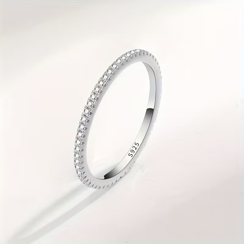 Gypsophila Circle Gold Zirconia Ring