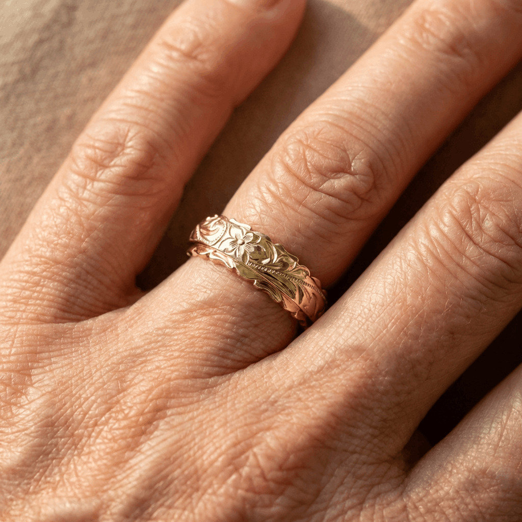 Vintage Gold Flower Ring