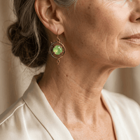 Green Opal Nature Earrings