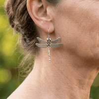 Elegant Vintage Dragonfly Drop Earrings