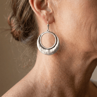 Bohemian Large Open Circle Tribal Style Hoop Earrings