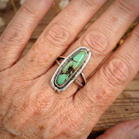 Southwestern Style Authentic Turquoise Ring Sterling Silver