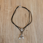 Vintage Zinc Alloy Double Layer Pendant Choker Necklace