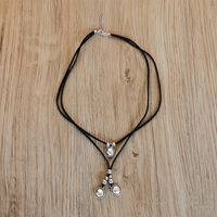 Vintage Zinc Alloy Double Layer Pendant Choker Necklace