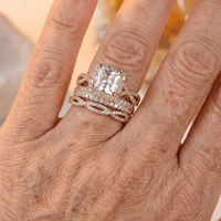Pavé Solitaire Ring Trio Set