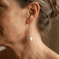 Water Drop Golden Hollow Earrings