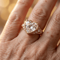 Heart Crown Halo Ring