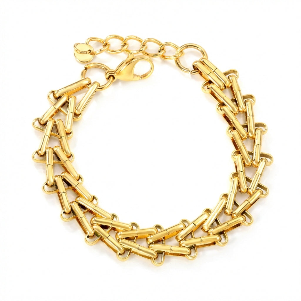 Beaded Link Statement Bracelet
