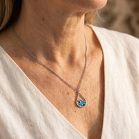 Exclusive Silver Turquoise Charm Necklace