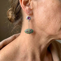 Bohemian Irregular Geometric Enamel Colorful Earrings