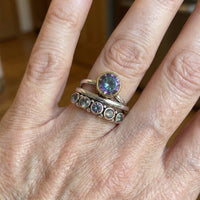 Elegant Bohemian Artistic Cubic Zirconia Inlaid Ring