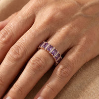Vintage Palace Style Full Circle Purple Zirconia Ring