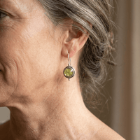 Bohemian Handmade Green Cubic Zirconia Dangle Earring