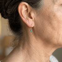 Elegant Baroque Court Style Green Zirconia Earrings